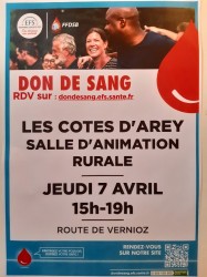 Don du sang - Les Côtes d\'Arey