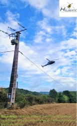 Inspection du réseau électrique moyenne tension en hélicoptère