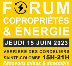 Forum copropriétés et énergie - 15 juin 2023 - Sainte Colombe
