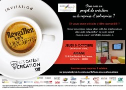 Cafés de la création à la pépinière d'entreprises Ariane