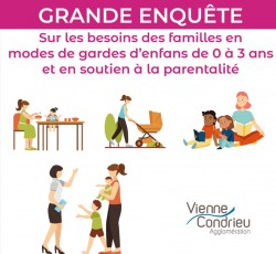 L’Agglo lance une grande enquête sur les besoins des familles  en mode de garde d’enfants de 0 à 3 ans 

