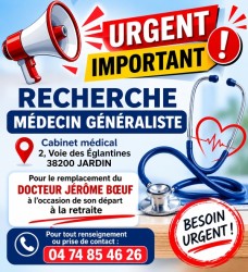 RECHERCHE MÉDECIN GÉNÉRALISTE